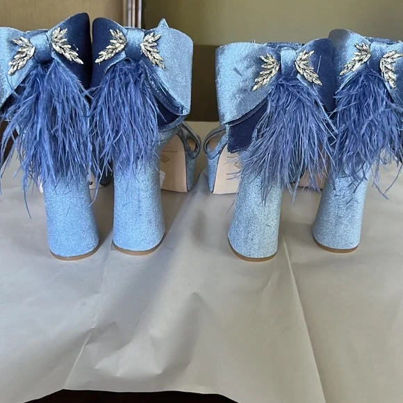 Antonio Melani Janie Velvet Platform Dress Sandals - Picture 3 of 12